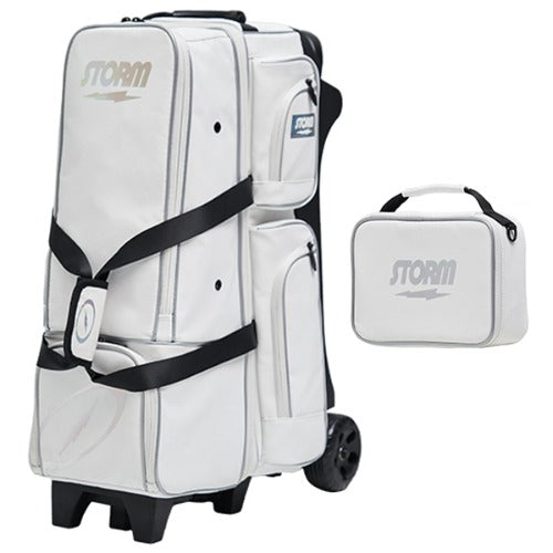Storm 26 Rolling Thunder Four Ball Roller Bag - Solid White