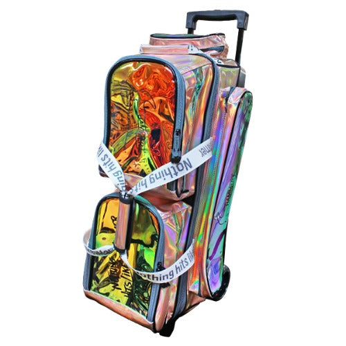 Hammer Rainbow Hologram Big  3 ball Roller Bag ROSE GOLD