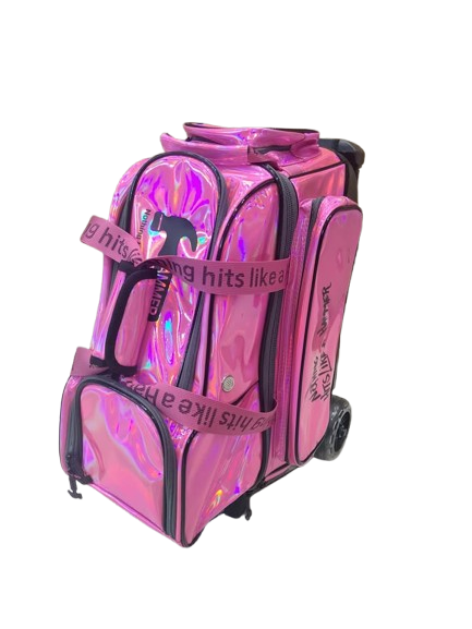 New Hammer Hologram Two-Ball Roller Locker Bag - Hot Pink