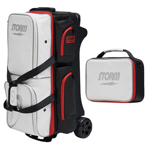 Storm 26 Rolling Thunder Three-Ball Rollerbag - White Racer