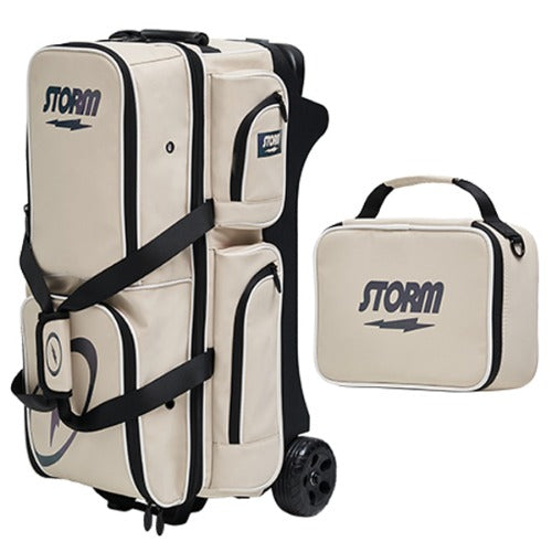 Storm 26 Rolling Thunder Three-Ball Roller Bag - Cream