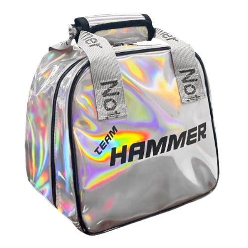 Hammer PU Enamel One Ball Removable Tote Bag - Silver