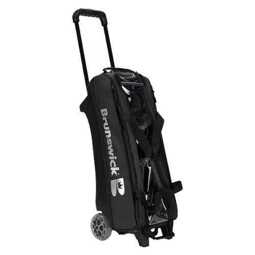 Brunswick Matte Slim Three-Ball Roller Bag (Tote Bag Combo) - Black