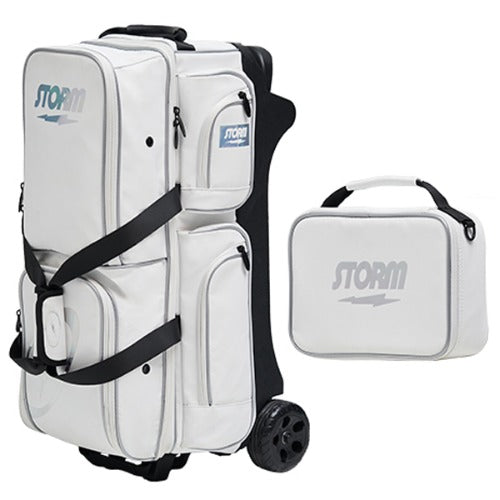 Storm 26 Rolling Thunder Three-Ball Roller Bag - Solid White