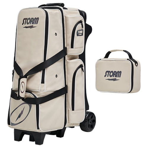 Storm 26 Rolling Thunder Four Ball Roller Bag - Cream