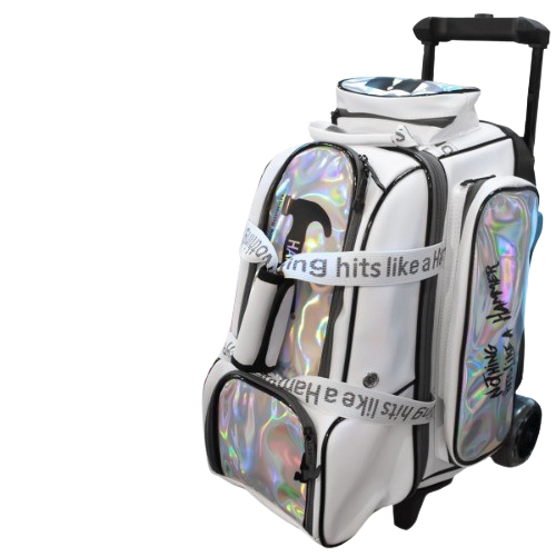 New Hammer Hologram Two-Ball Roller Locker Bag - PU White