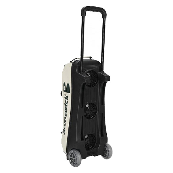 Brunswick Matte Slim Three-Ball Roller Bag (Dual Tote Bag) - Cream Ivory/Green