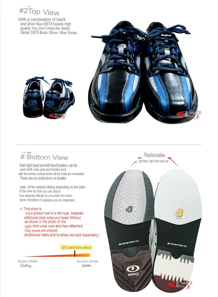 Slim Dexter SST 8 (Black/Silver/Blue) RH/LH – BOWLINGMALLPH
