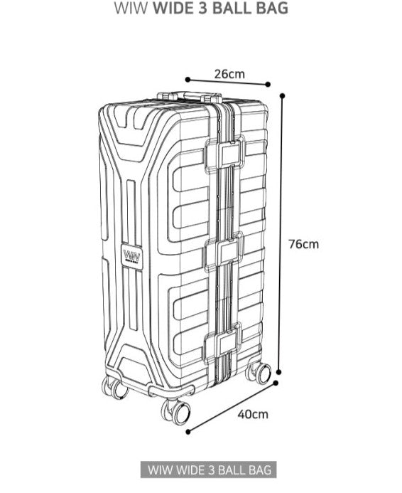 WIW Wild Hard Carrier Three-Ball Roller Bag - Gold